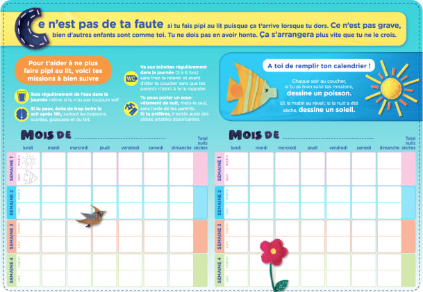Calendario miccional, una lista de pequeñas tareas para una noche seca