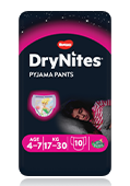 Braguitas de noche absorbentes para niña