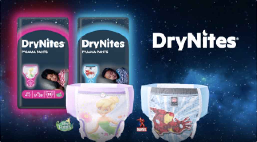 Chollo! Pack 64 Calzoncillos o Braguitas absorbentes Drynites para niños 4-7  años por sólo 23
